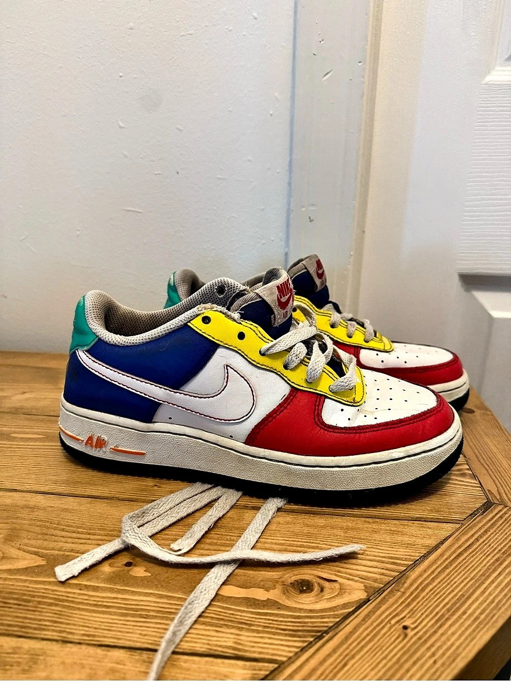 Nike Air Force 1 Low 'Sunburst' Color Block Sneakers - Picture 2 of 8